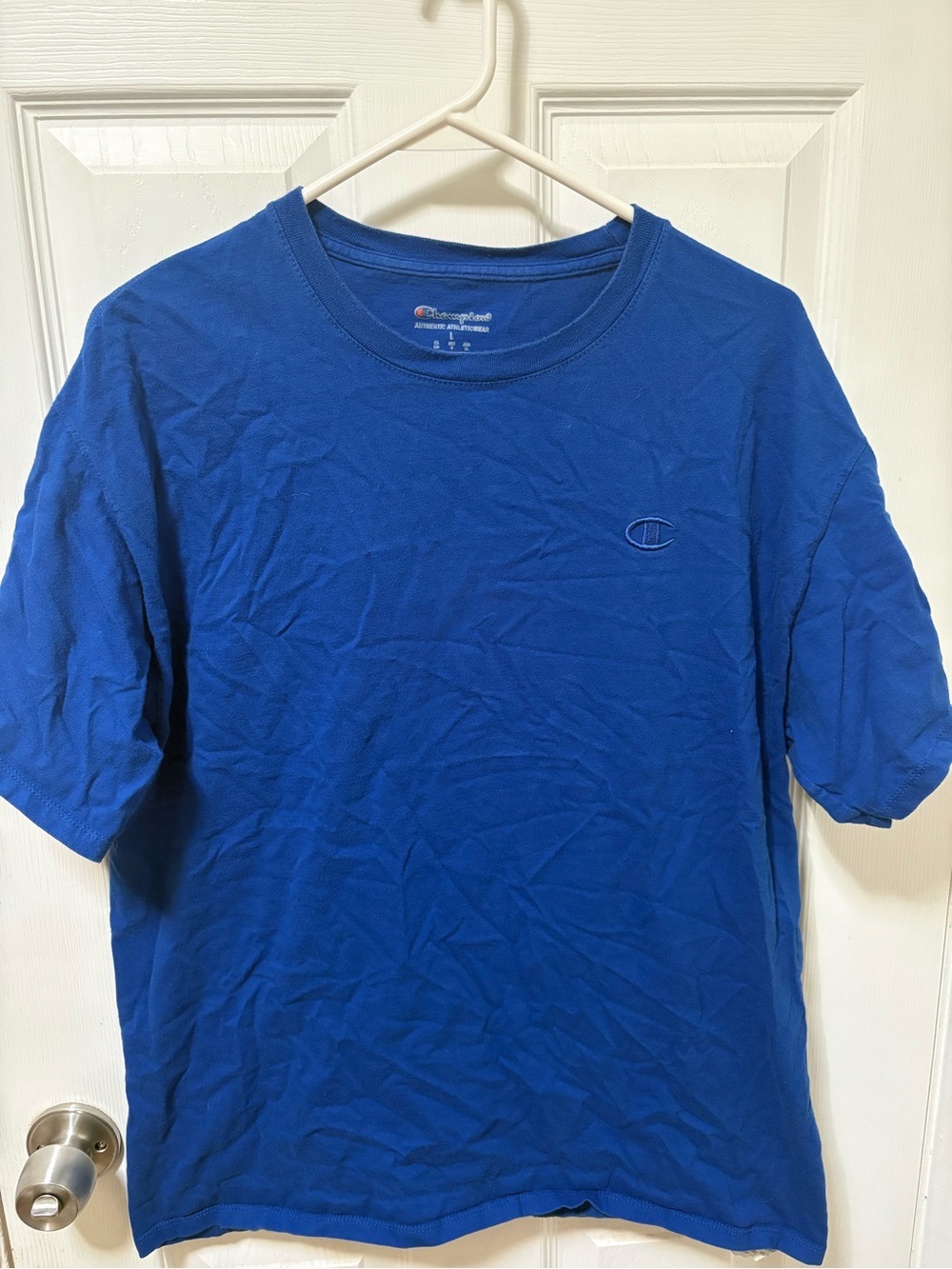Champion Short Sleeve Crew T-Shirt in Blue